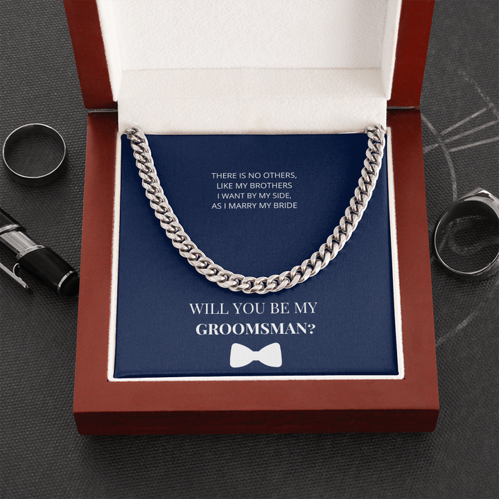 Groomsman - Will You Be My Groomsman  - Cuban Link Chain