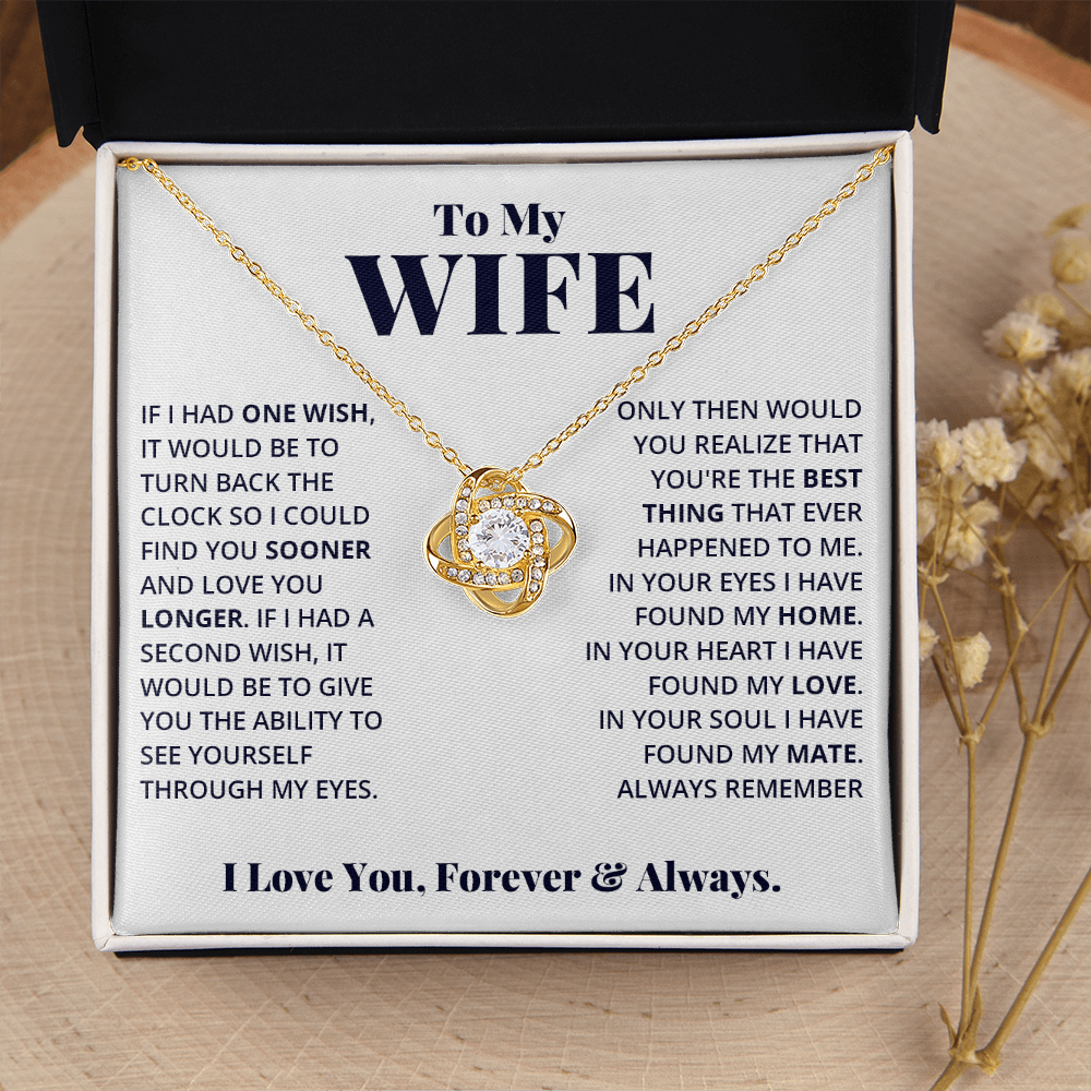 Wife - Your Soul - Love Knot Necklace
