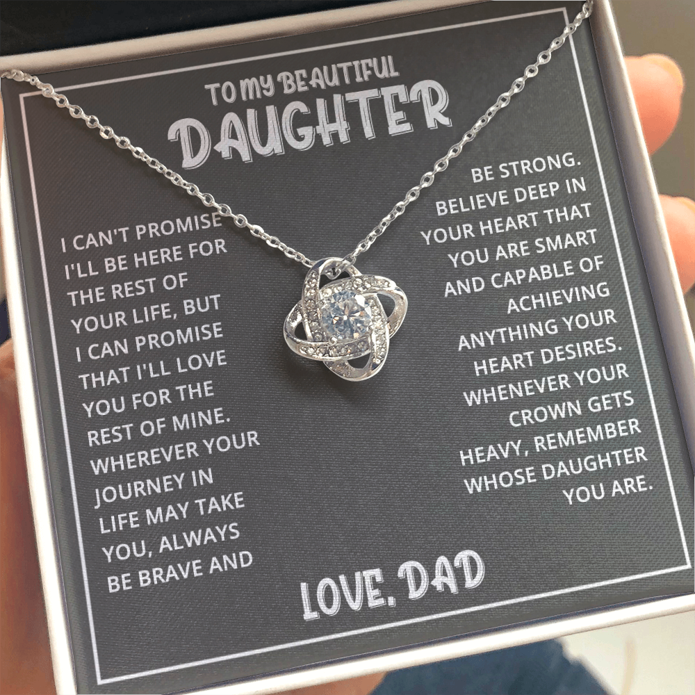 Daughter - Beautiful Daughter - Love Knot Necklace