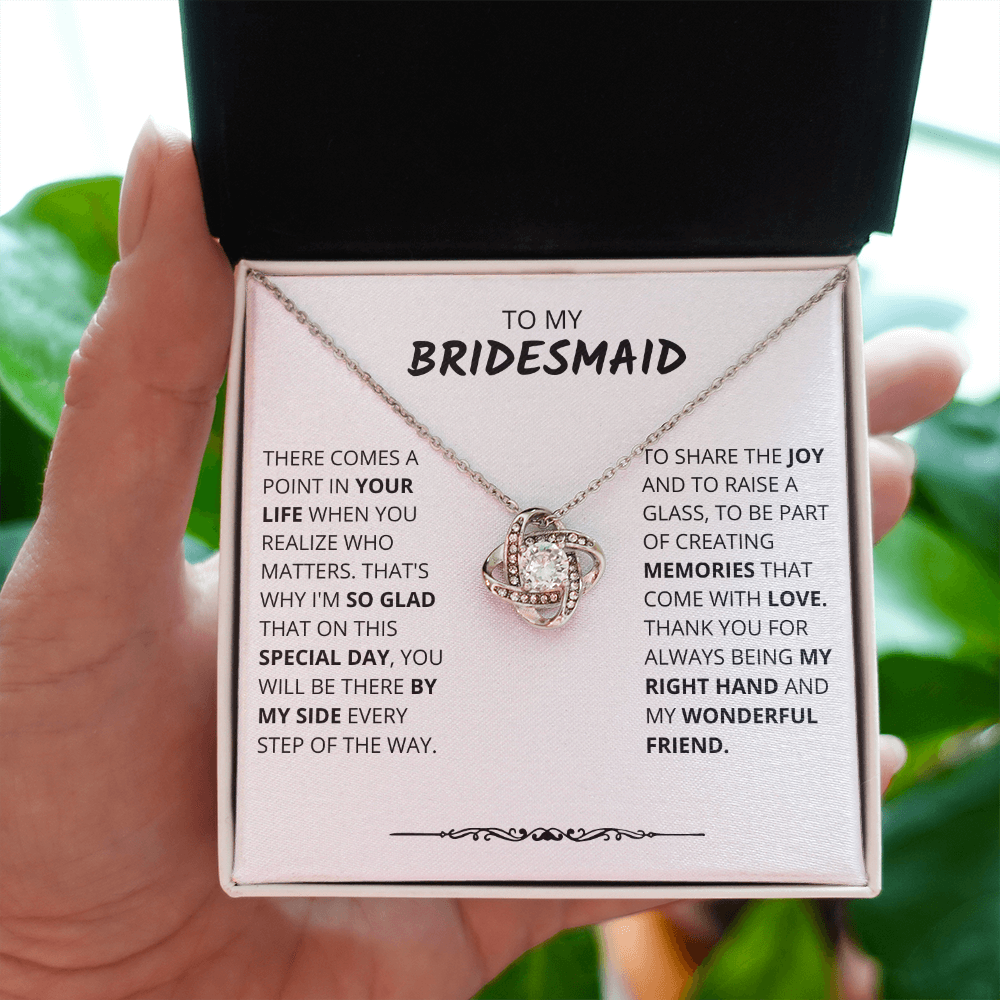 Buy RAKVA 925 Silver Rakhi Gift Bridesmaid Necklace, To My Bridesmaid  Necklace €Œi Couldn'T Say I Do Without You” Gift, Wedding Day p at Amazon.in