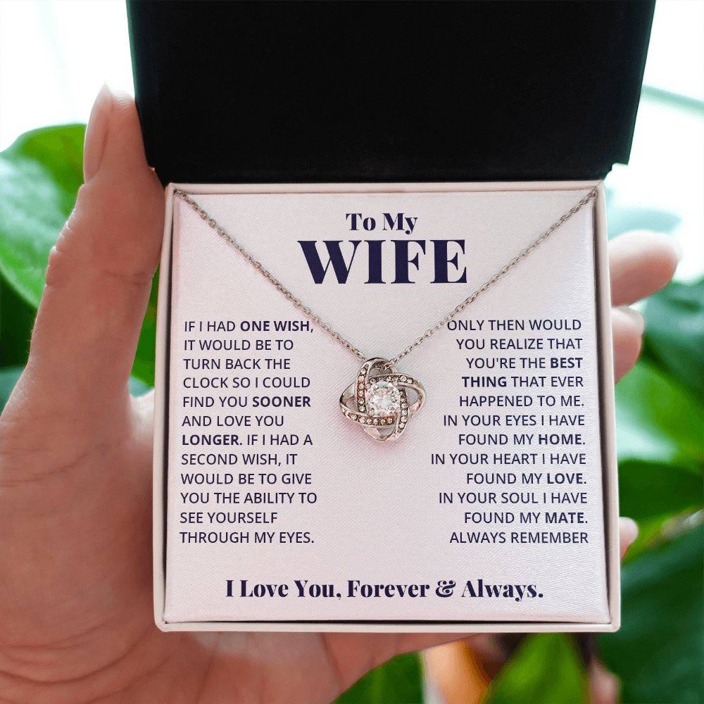 Wife - Your Soul - Love Knot Necklace