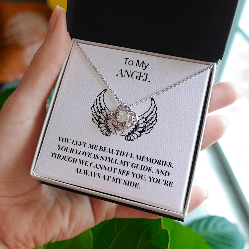 To My Angel - Beautiful Memories - Love Knot Necklace