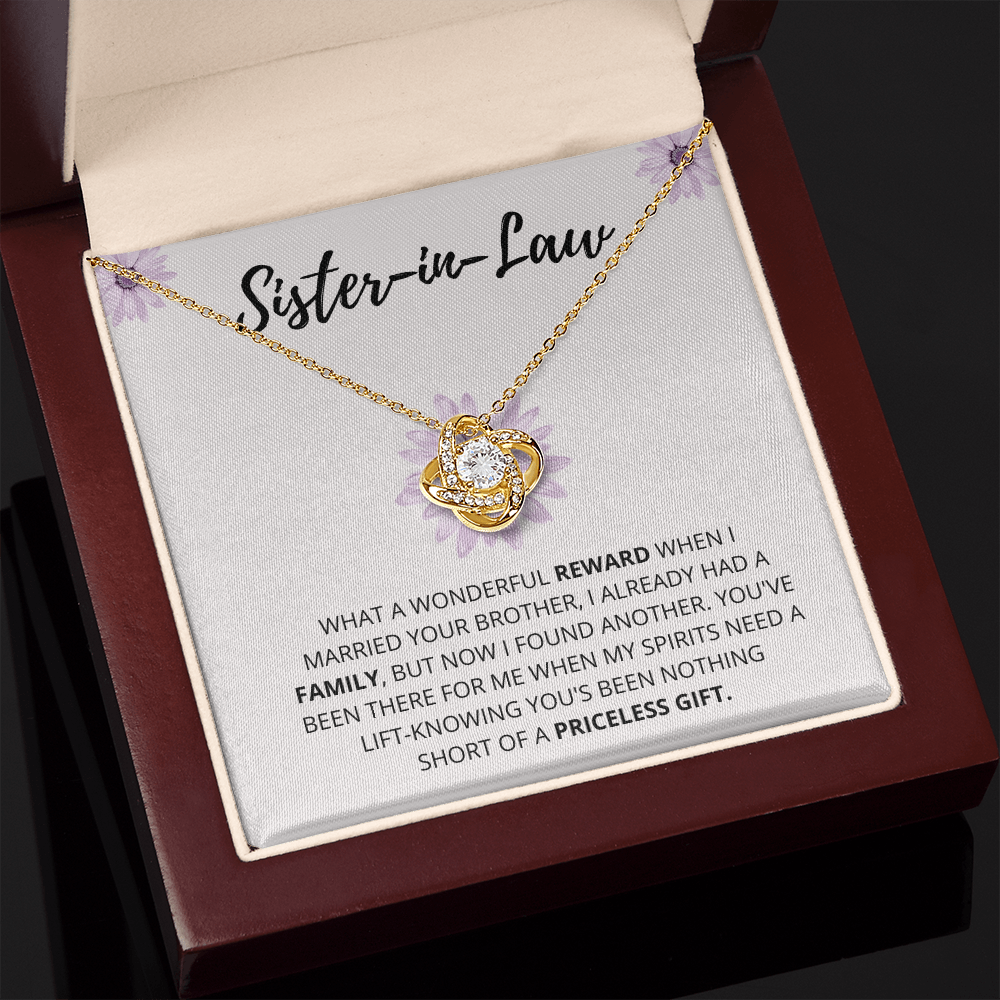 Sister In Law - Wonderful Reward - Love Knot Necklace