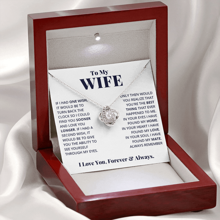 Wife - Your Soul - Love Knot Necklace