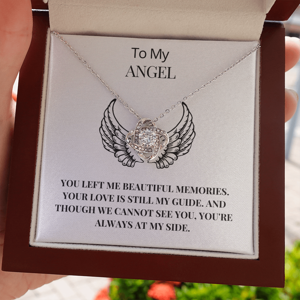 To My Angel - Beautiful Memories - Love Knot Necklace