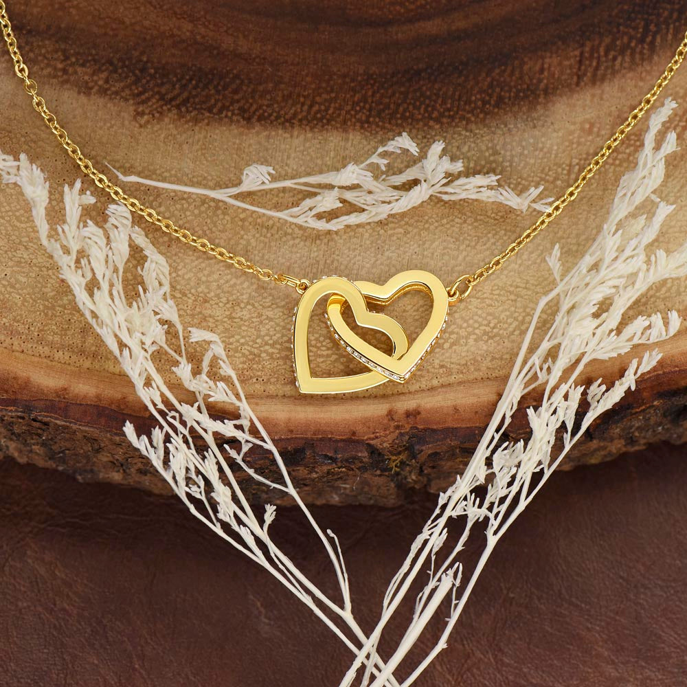Granddaughter - Piece Of Heart - Interlocking Hearts Necklace