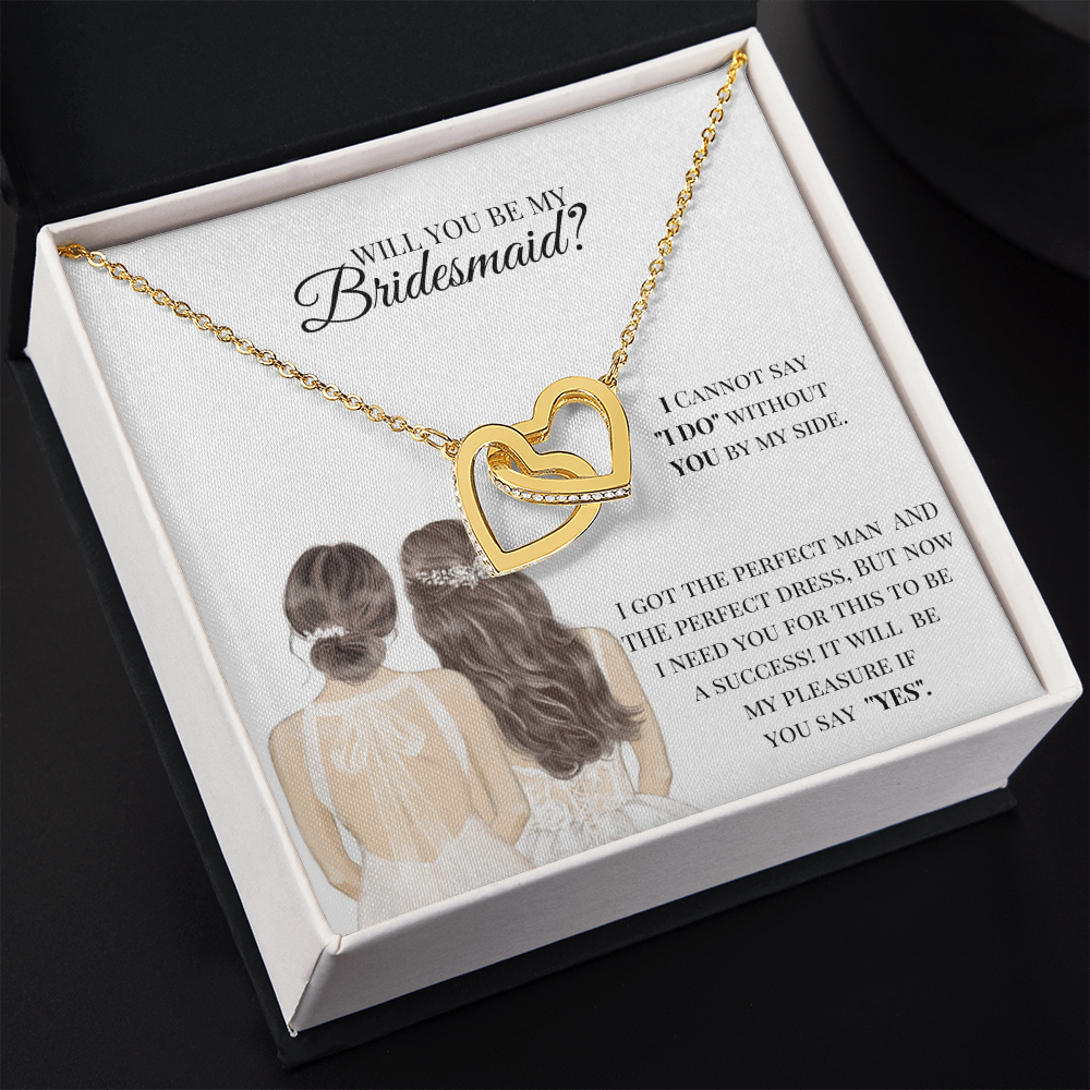 Bridesmaid - Always Connected - Interlocking Hearts Necklace