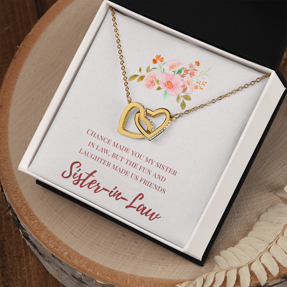 Sister in Law - Special Connection - Interlocking Hearts Necklace