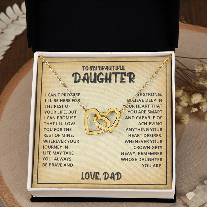 Daughter - Life Journey - Interlocking Hearts Necklace