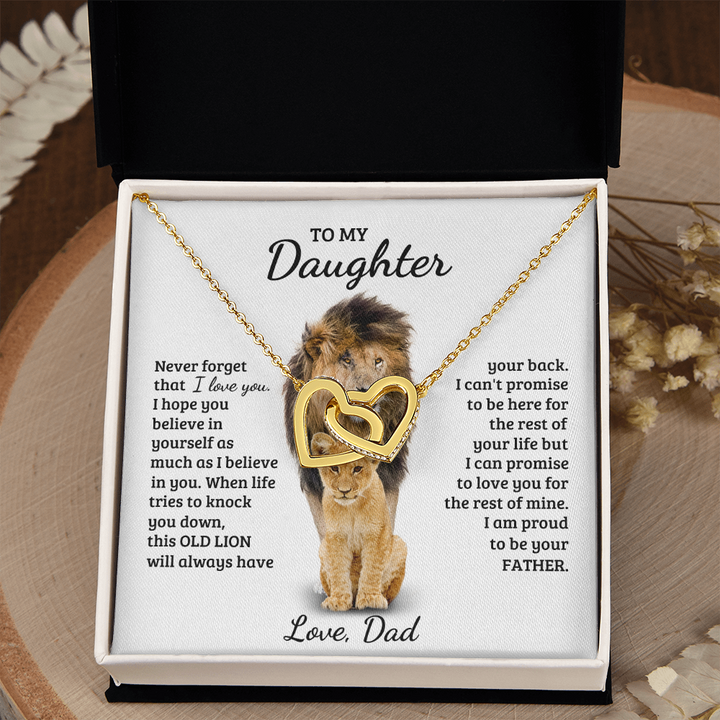 Daughter - Gold Bond - Interlocking Hearts Necklace