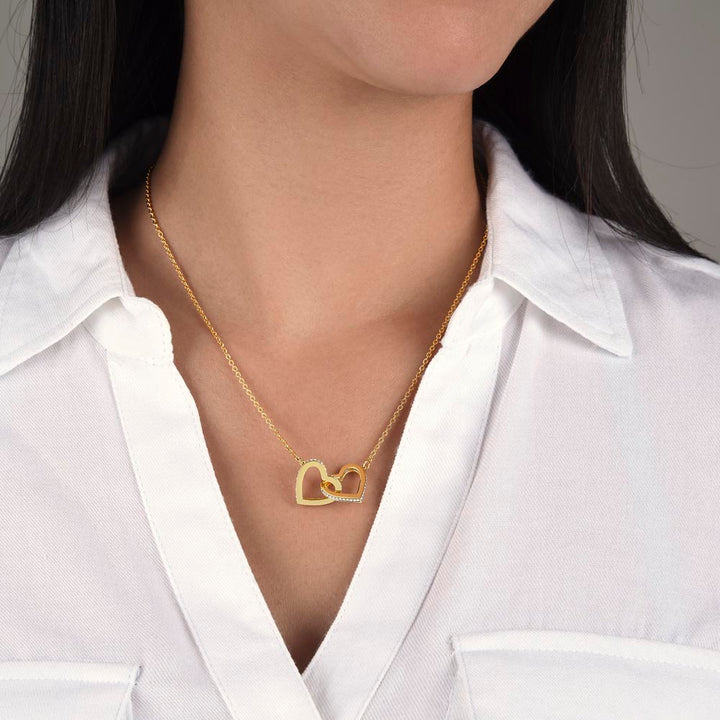 [ Almost Sold Out ] Daughter - Proudest Moment - Interlocking Hearts Necklace