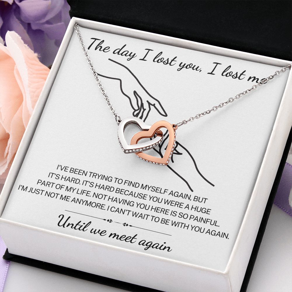 Until we meet again - Interlocking Hearts Necklace