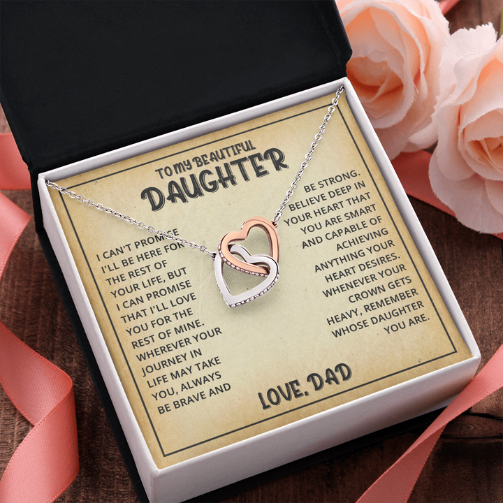 Daughter - Life Journey - Interlocking Hearts Necklace