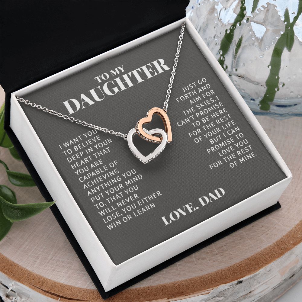 [ Almost Sold Out ] Daughter - Win or Learn - Interlocking Hearts Necklace