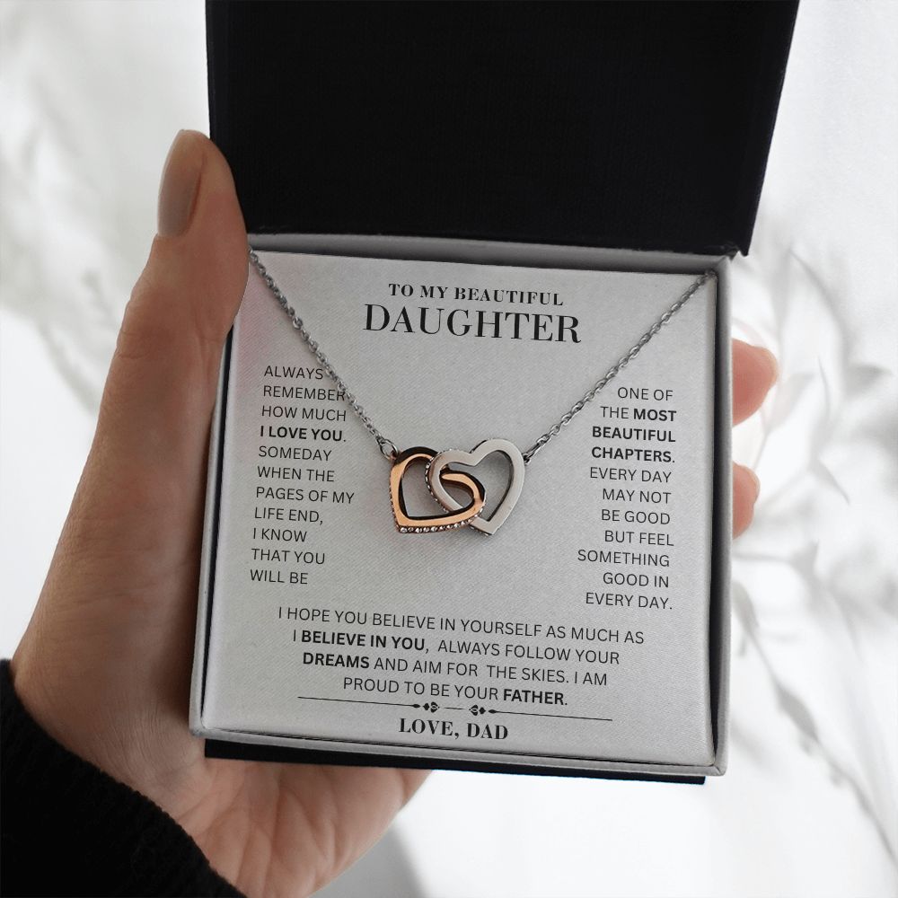 [ Almost Sold Out ] Daughter -  Real Protector - Interlocking Hearts Necklace