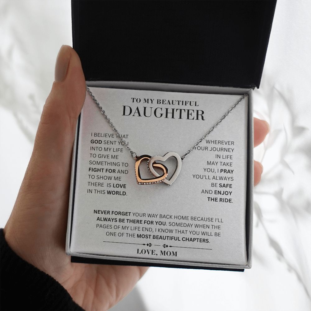 [ Almost Sold Out ] Daughter - My Safe Place - Interlocking Hearts Necklace