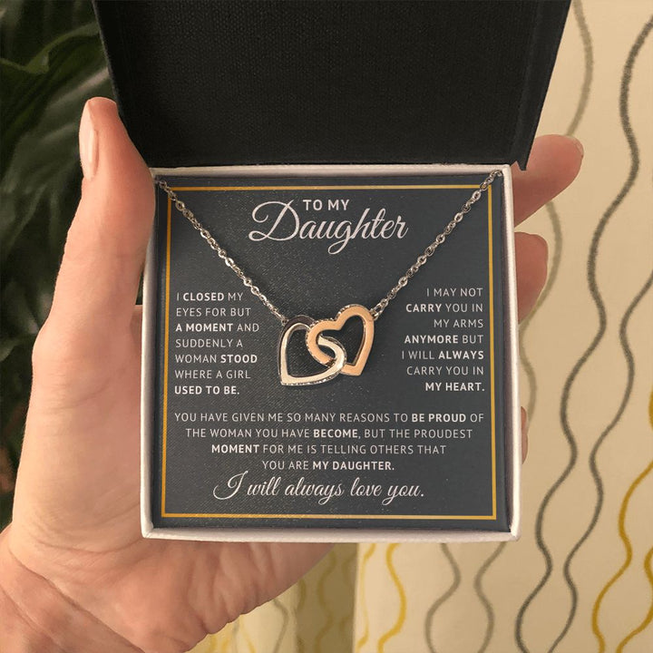[ Almost Sold Out ] Daughter - My Arms - Interlocking Hearts Necklace