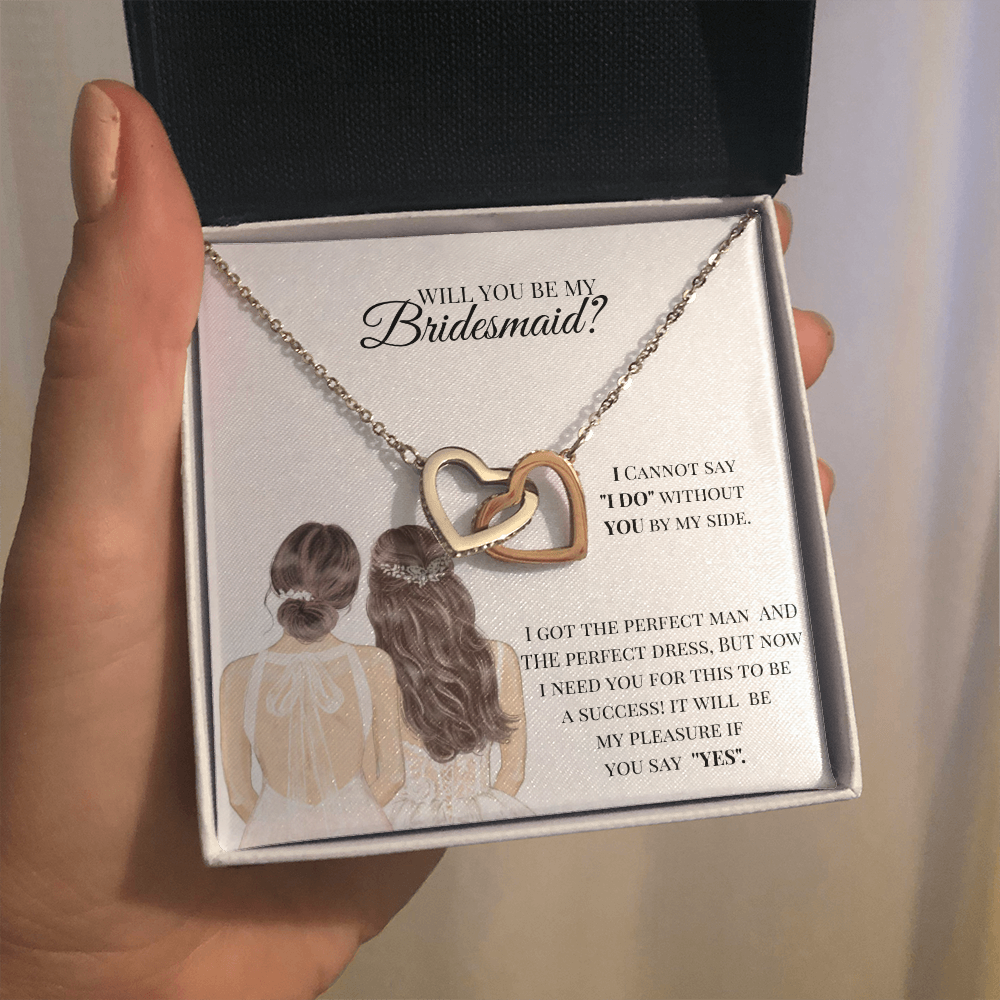 Bridesmaid - Always Connected - Interlocking Hearts Necklace