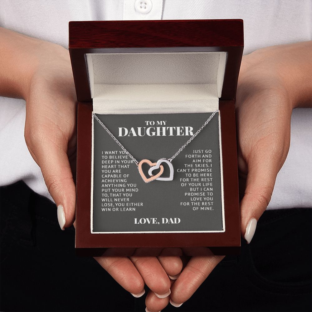 [ Almost Sold Out ] Daughter - Win or Learn - Interlocking Hearts Necklace