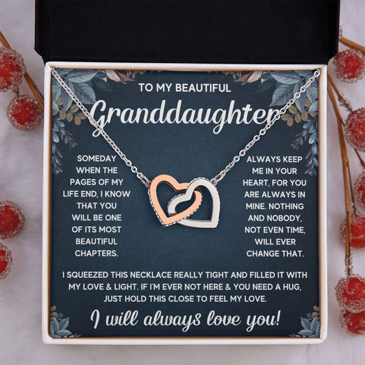 [ Almost Sold Out ] Granddaughter -  Will Last Forever - Interlocking Hearts Necklace