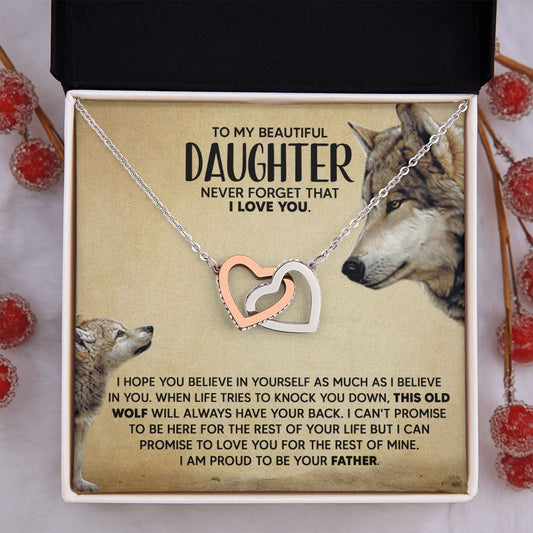 [Almost Sold Out] Daughter - Unbreakable Bond - Interlocking Hearts Necklace