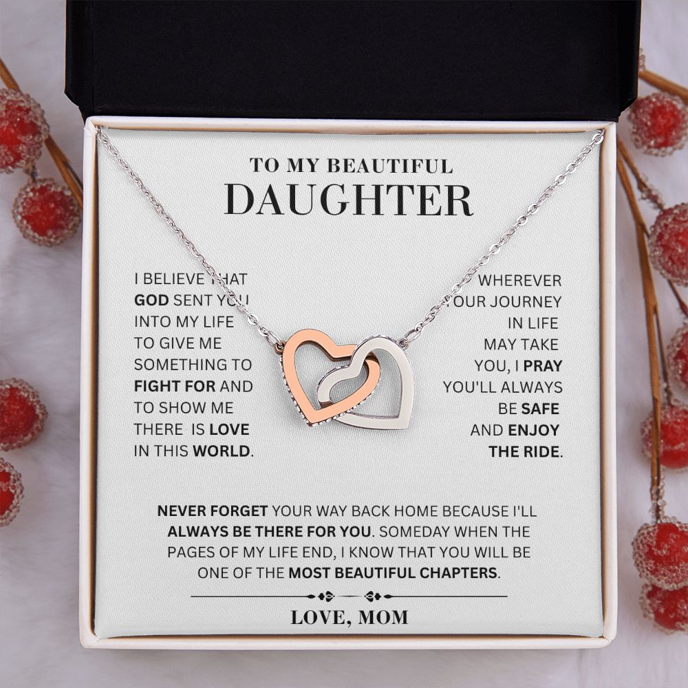 [ Almost Sold Out ] Daughter - My Safe Place - Interlocking Hearts Necklace