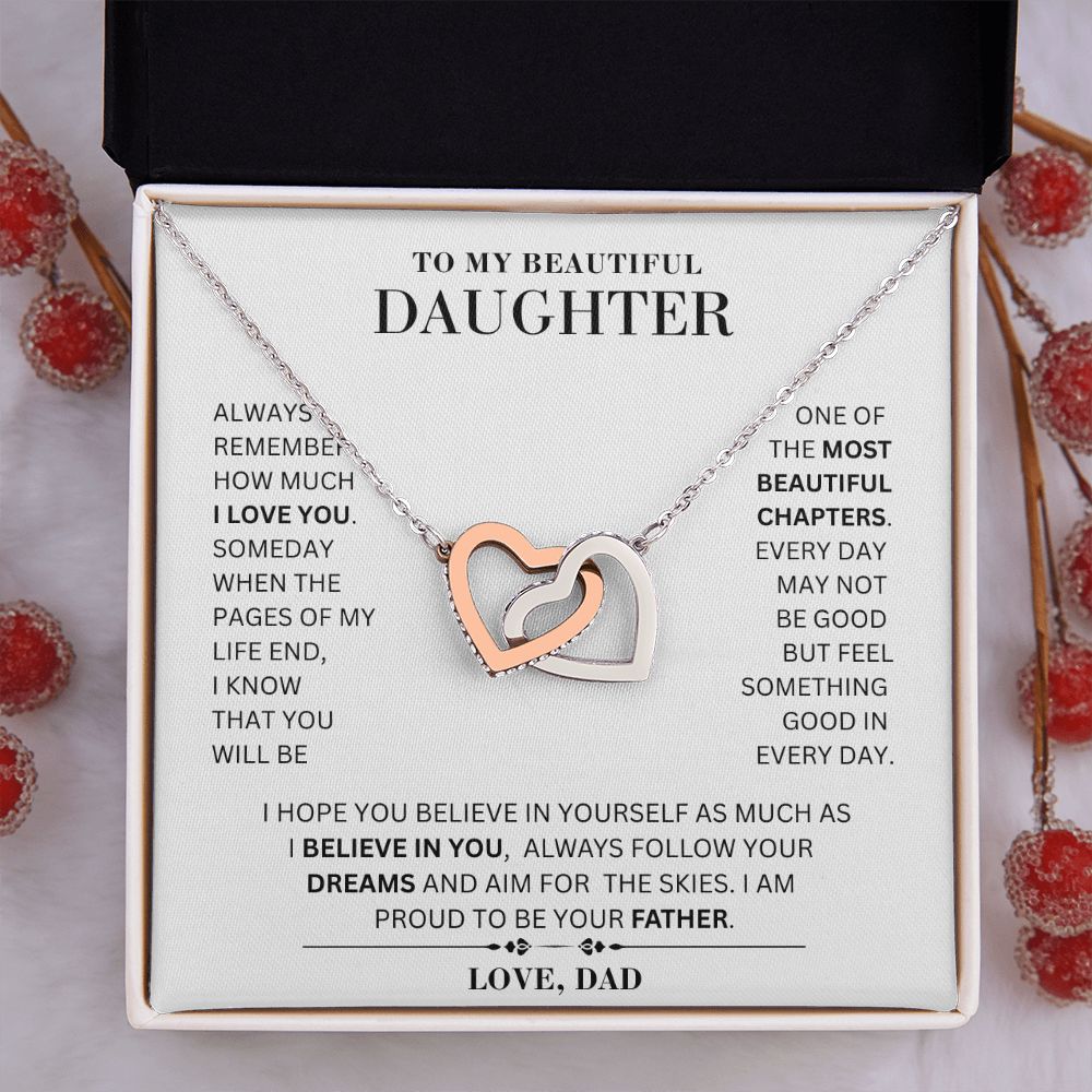 [ Almost Sold Out ] Daughter -  Real Protector - Interlocking Hearts Necklace