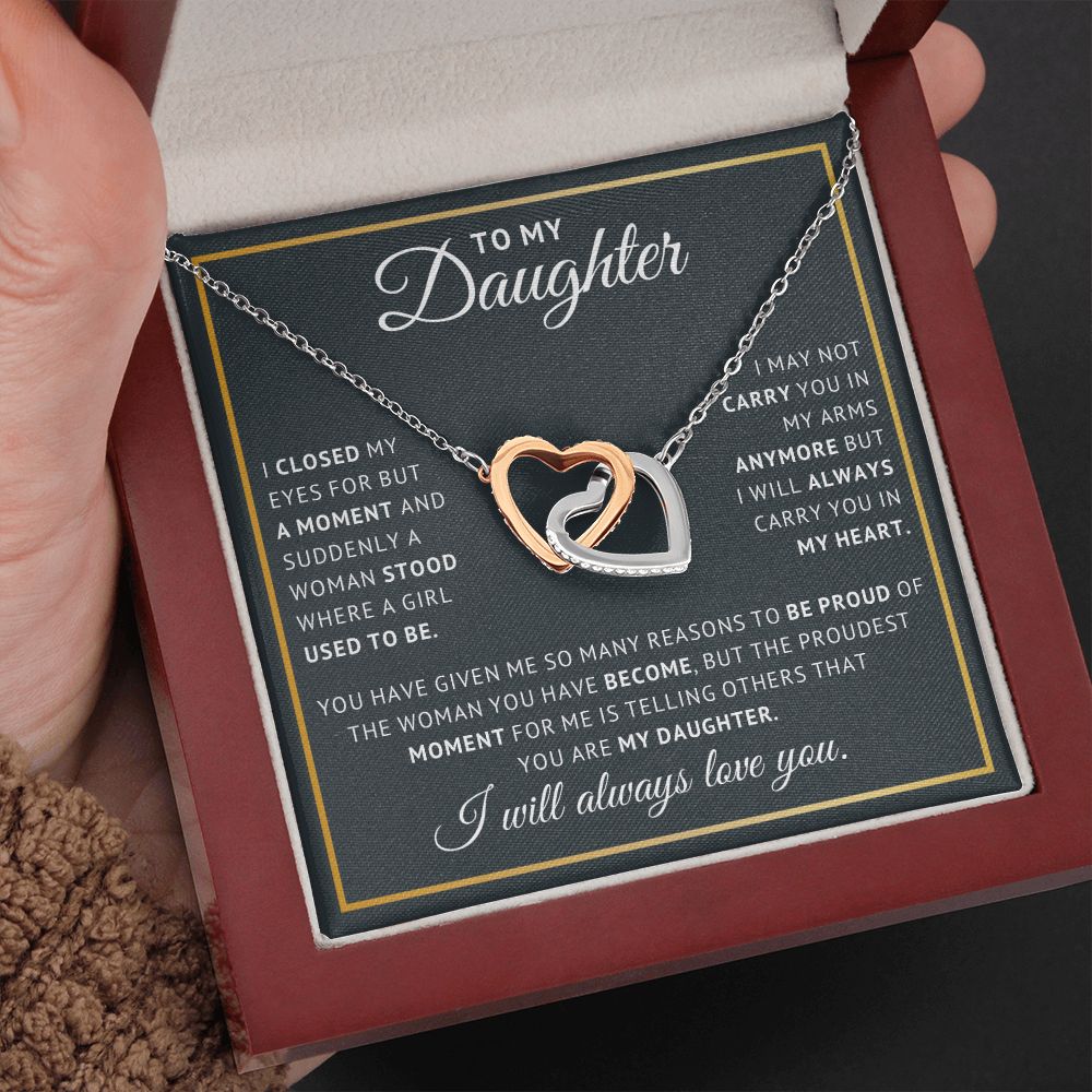 [ Almost Sold Out ] Daughter - My Arms - Interlocking Hearts Necklace