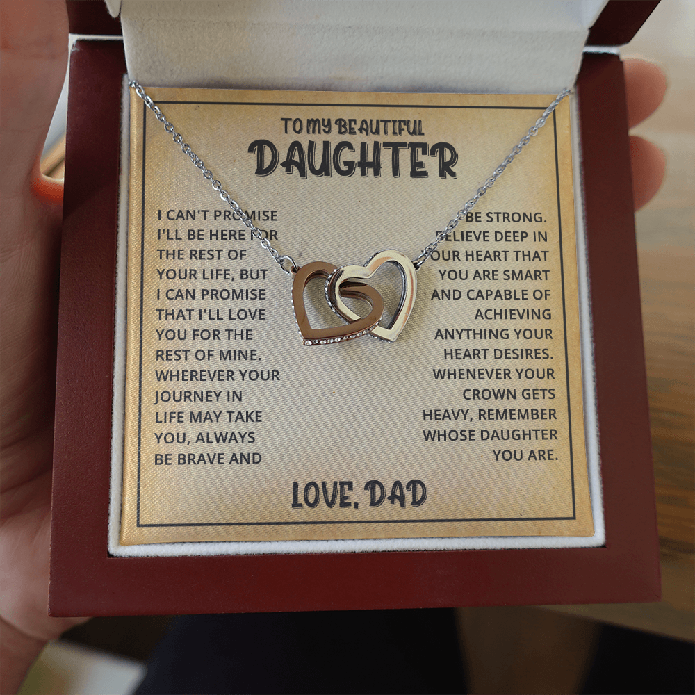 Daughter - Life Journey - Interlocking Hearts Necklace