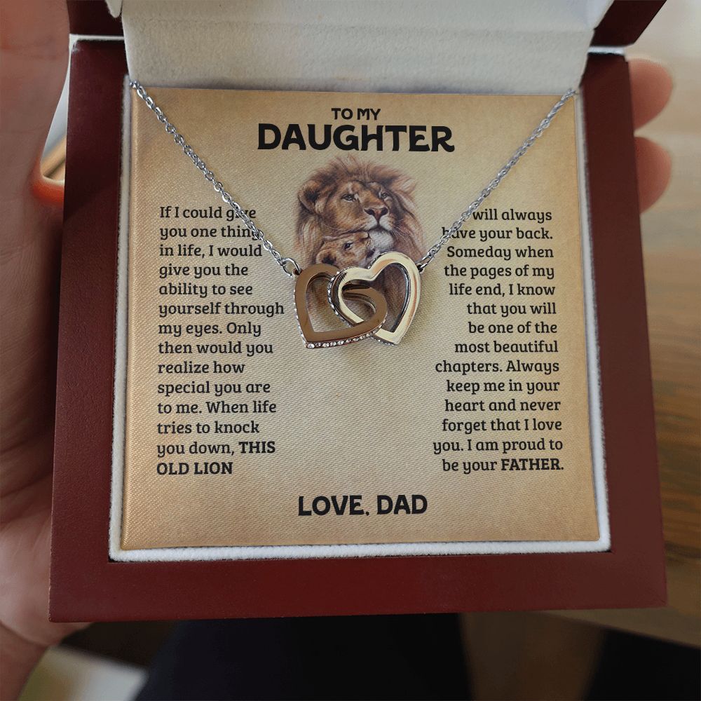 [Almost Sold Out] Daughter - Old Lion - Interlocking Hearts Necklace