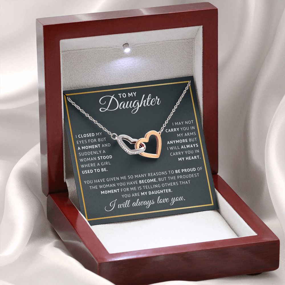 [ Almost Sold Out ] Daughter - My Arms - Interlocking Hearts Necklace