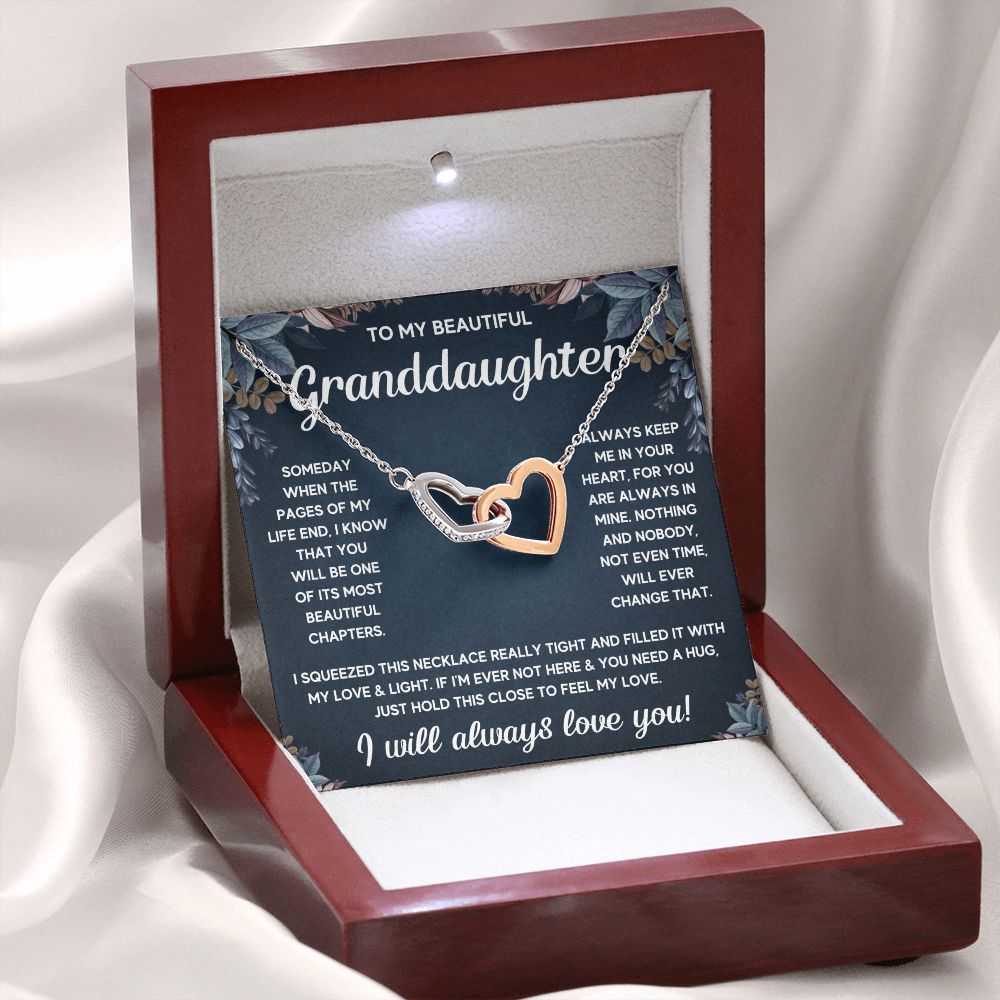 [ Almost Sold Out ] Granddaughter -  Will Last Forever - Interlocking Hearts Necklace