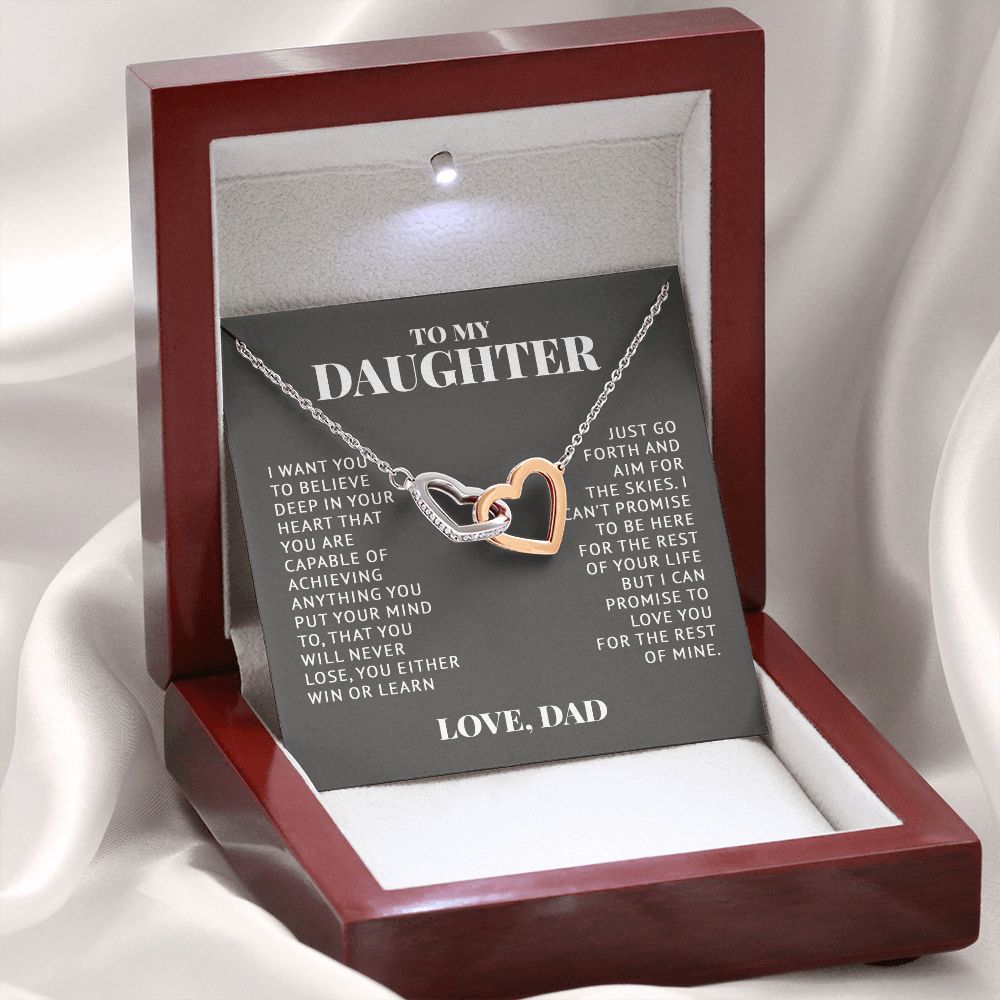 [ Almost Sold Out ] Daughter - Win or Learn - Interlocking Hearts Necklace