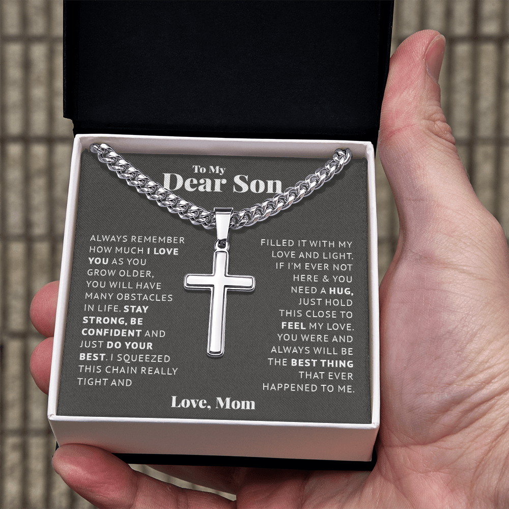 Son - Be Confident -  Cross Cuban Link Chain