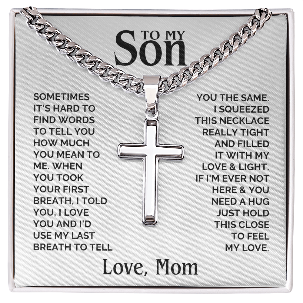 Son - First Breath - Cross Cuban Link Chain