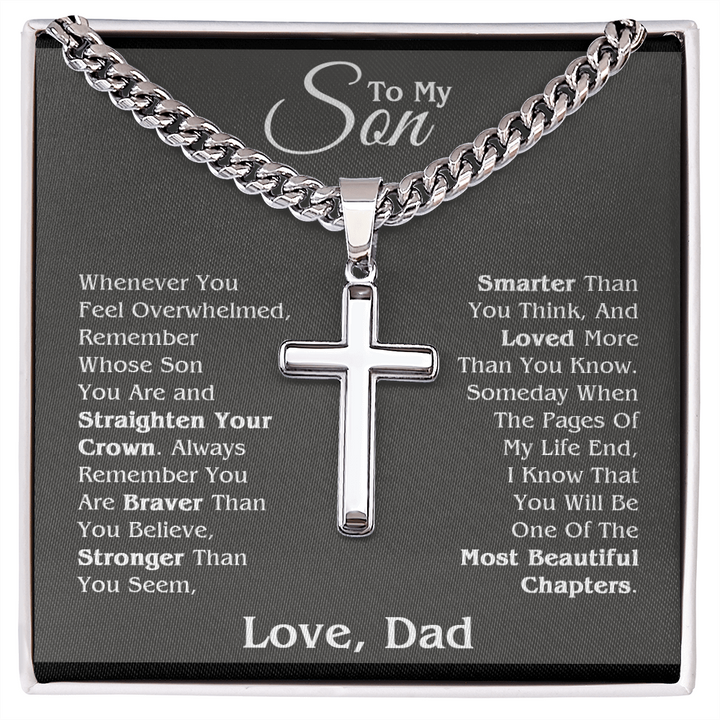 Son - Beautiful Chapter - Cross Cuban Link Chain