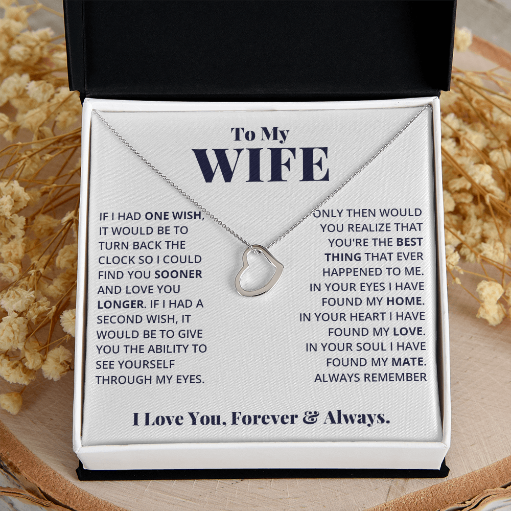 [Almost Sold Out] Wife - Best Thing in my Life - Delicate Hearts Necklace