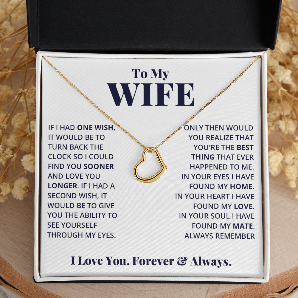 [Almost Sold Out] Wife - Best Thing in my Life - Delicate Hearts Necklace