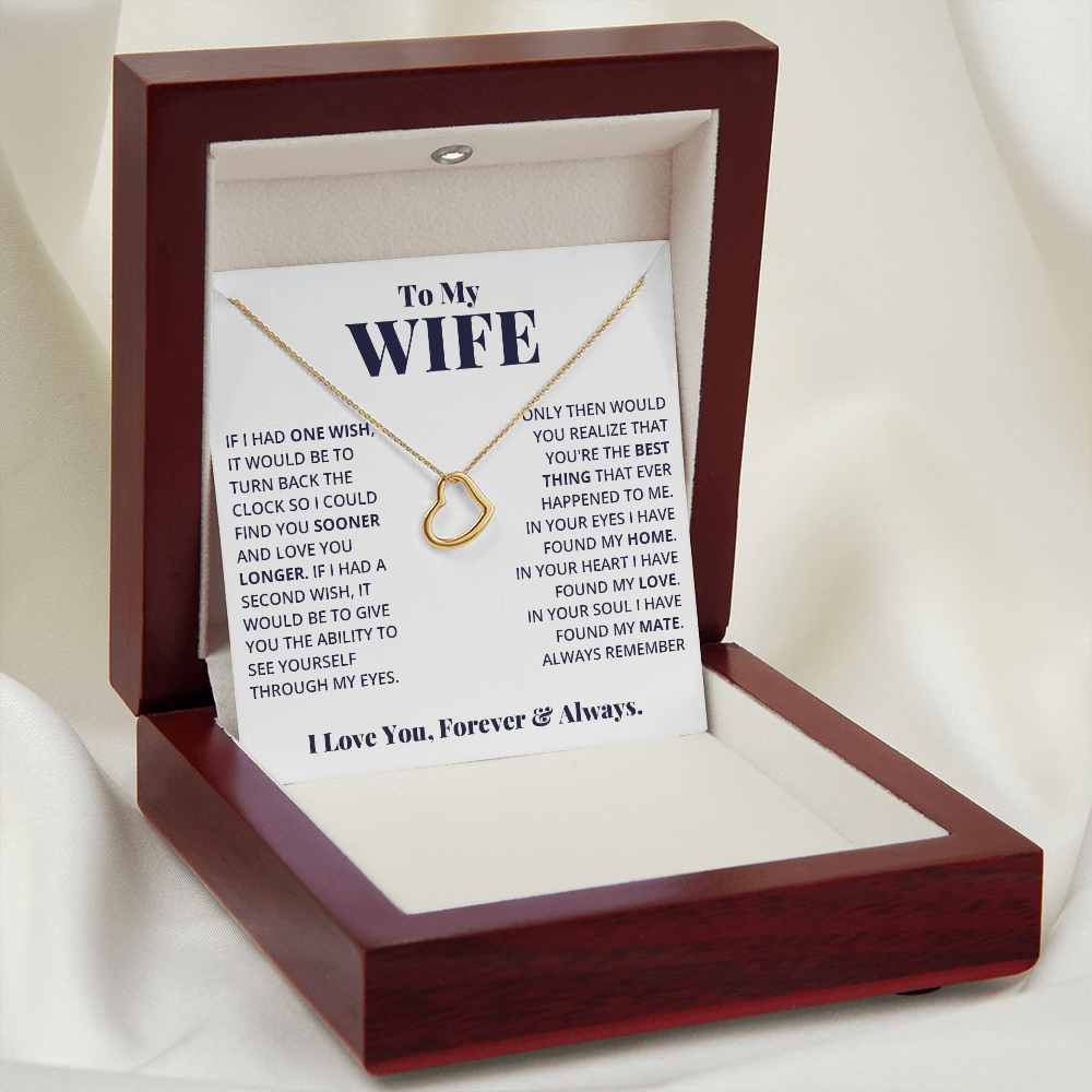 [Almost Sold Out] Wife - Best Thing in my Life - Delicate Hearts Necklace
