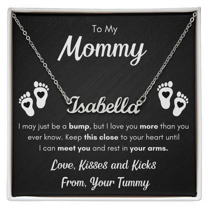 Custom Name Necklace gender reveal gift mommy baby gift set cool gifts for new moms necklace for pregnant women mom to be gifts for new mom