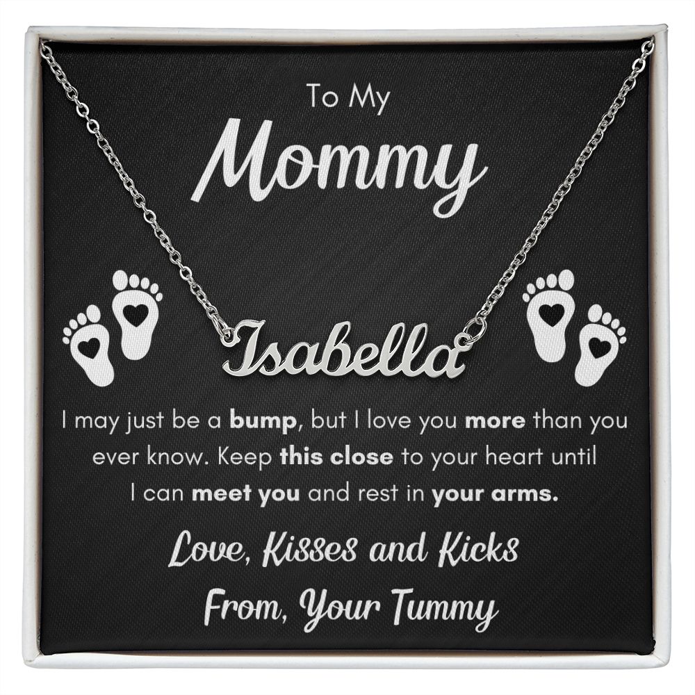 Custom Name Necklace gender reveal gift mommy baby gift set cool gifts for new moms necklace for pregnant women mom to be gifts for new mom