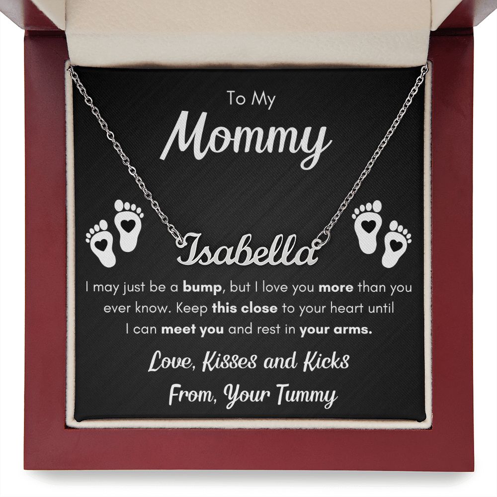 Custom Name Necklace gender reveal gift mommy baby gift set cool gifts for new moms necklace for pregnant women mom to be gifts for new mom