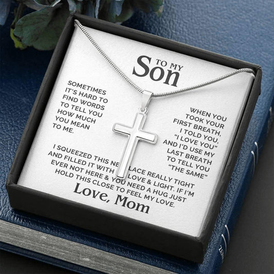 Jewelry gifts Son - Feel My Love - Cross Gift Necklase - Belesmé - Memorable Jewelry Gifts
