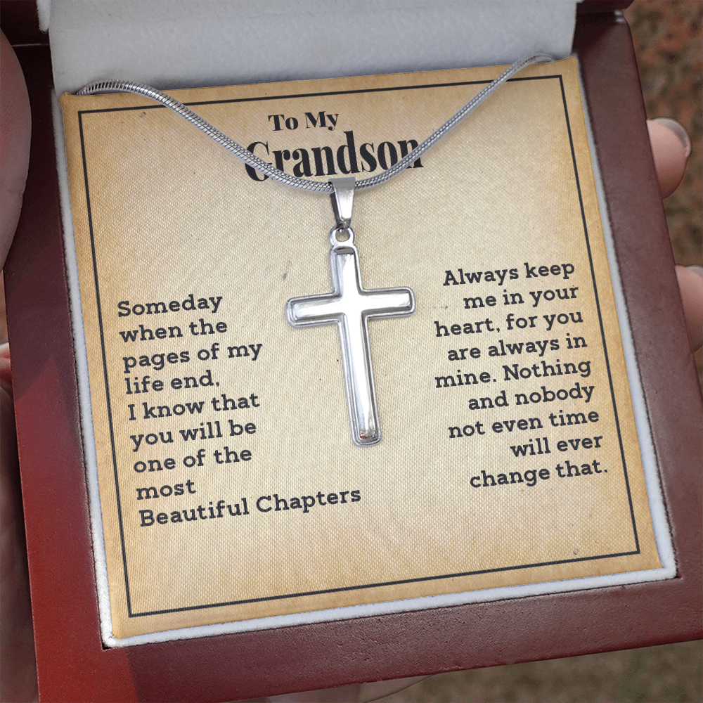 Grandson - Beautiful Chapters - Cross Gift Necklase